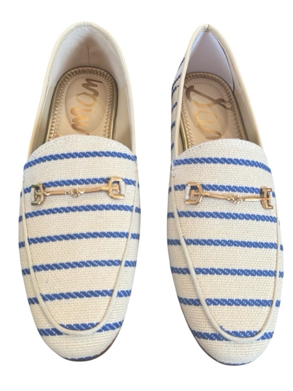 Sam Edelman Loraine Cobalt Stripe Loafer Size 8.5